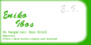 eniko ibos business card