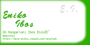 eniko ibos business card